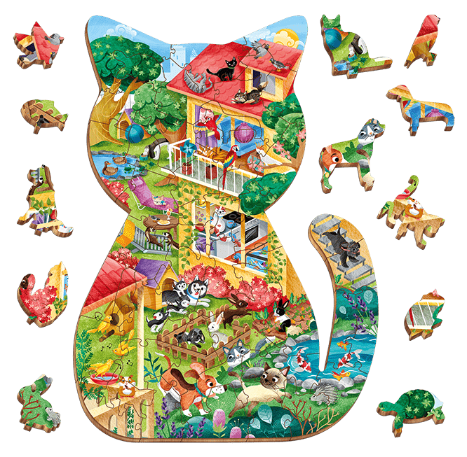Puzzle de lemn – Animale de companie, Ludattica, +5 ani [2]