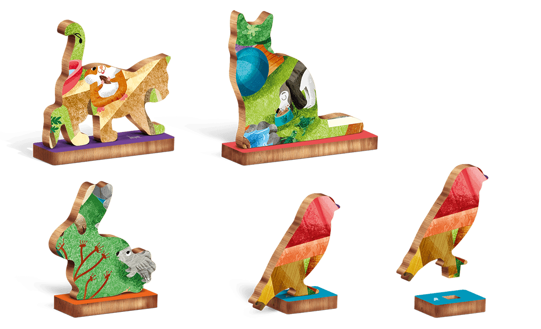 Puzzle de lemn – Animale de companie, Ludattica, +5 ani [3]