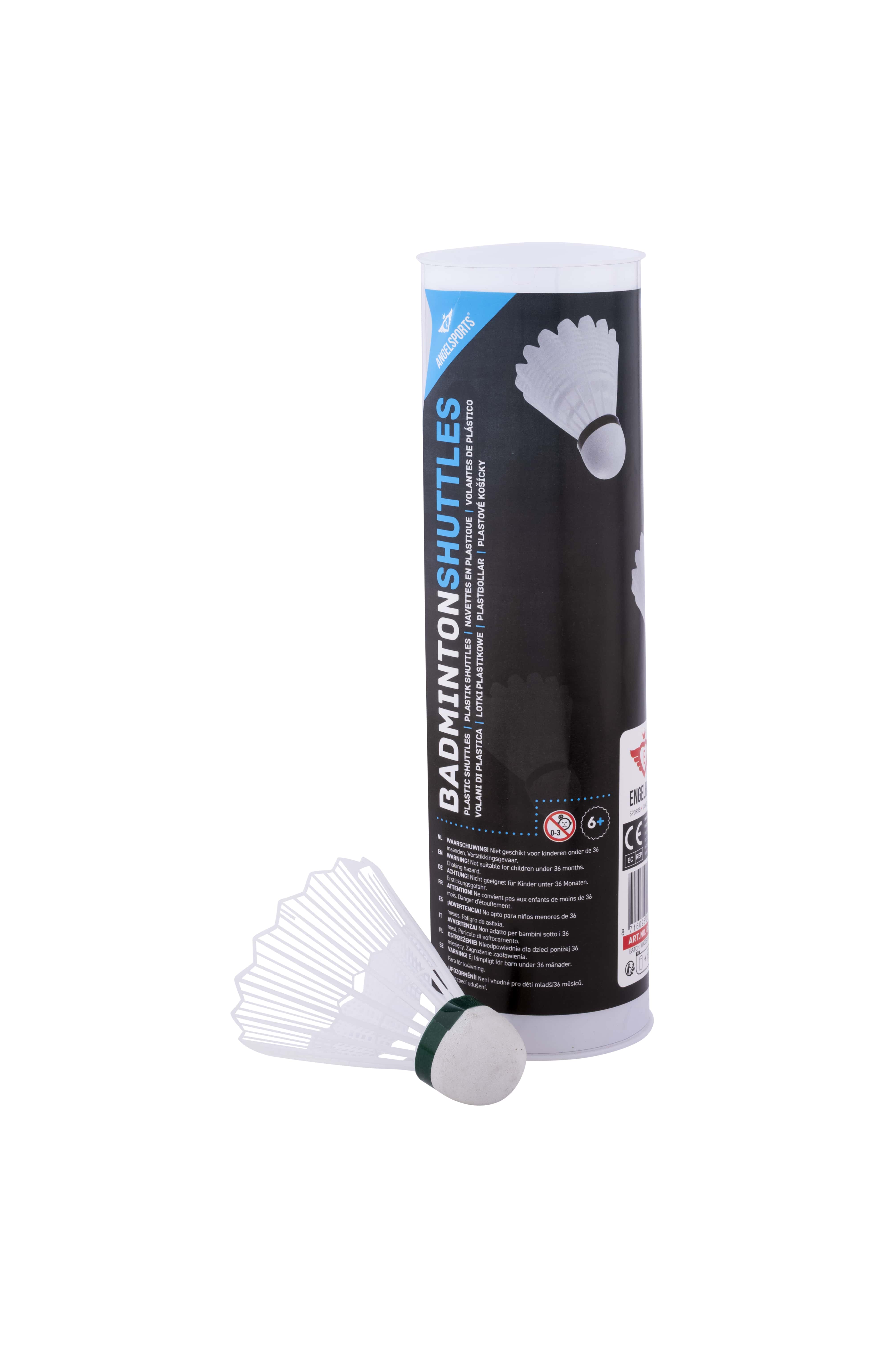 Badminton - Set 6 flurutasi albi badminton plastic