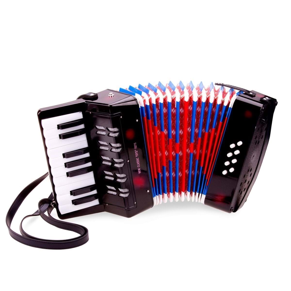 Jucarii muzicale - Jucarie muzicala Acordeon mare, negru, New Classic Toys, 2-3 ani +