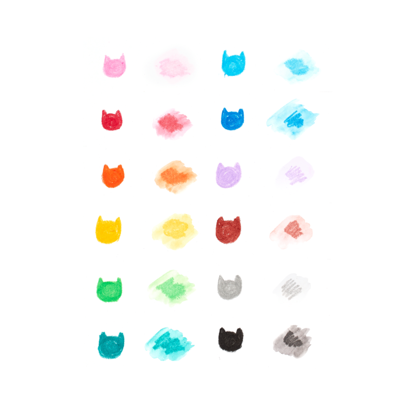 Creioane acuarele cu gel, Cat Parade, set 12 culori, Ooly, +3 ani [4]