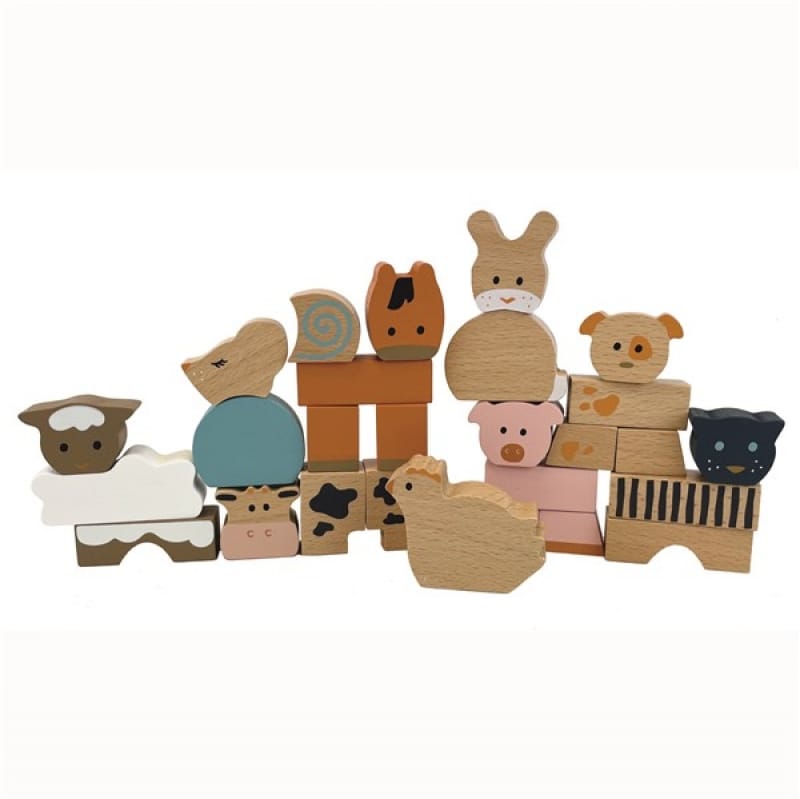 Animale din cuburi de lemn, Egmont toys, 0-1 ani + [2]