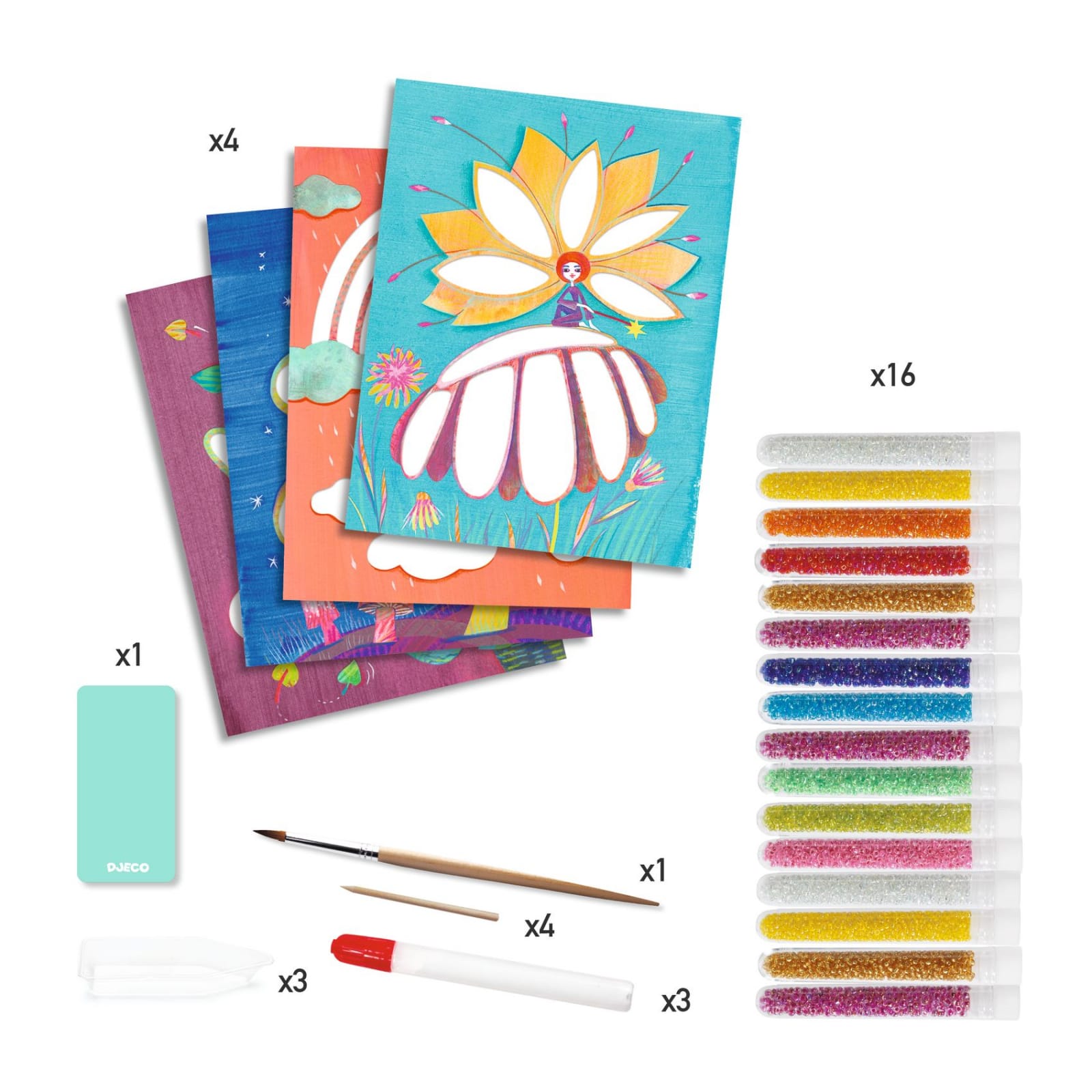 Atelier creativ cu margele, Wonderland- taramul zanelor, Djeco, 6-7 ani + [3]