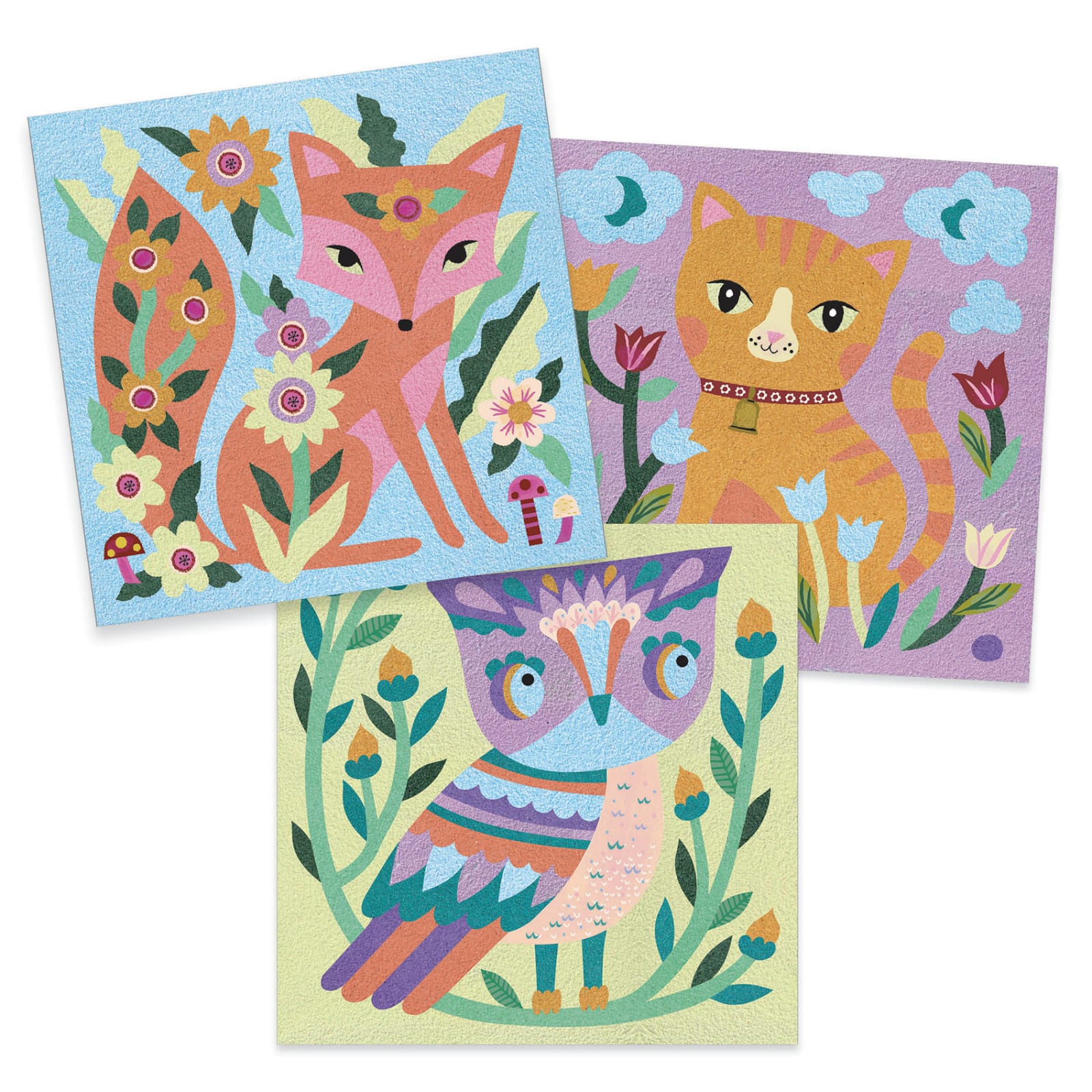 Atelier creativ cu nisip fluorescent, Animale luminoase, Djeco, 4-5 ani + [2]