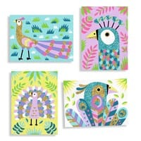 Atelier creativ cu nisip si sclipici, Pasari, Djeco, 2-3 ani + [5]