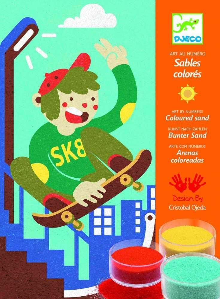 Atelier creativ cu nisip, Sporturi cu placa, Djeco, 2-3 ani + [1]