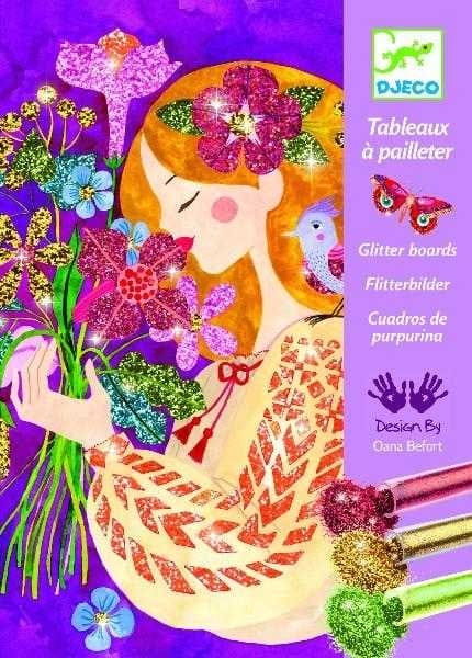 Atelier creativ cu sclipici, Parfumul florilor, Djeco, 2-3 ani + [1]