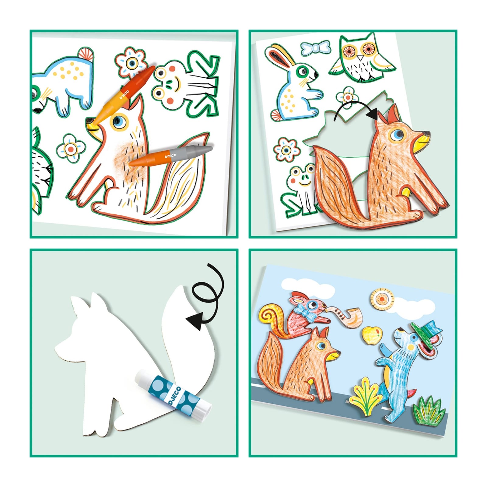 Atelier creativ Djeco, Animale, 2-3 ani + [5]
