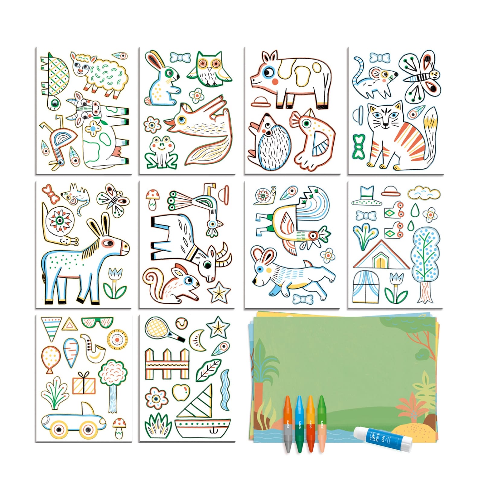 Atelier creativ Djeco, Animale, 2-3 ani + [4]