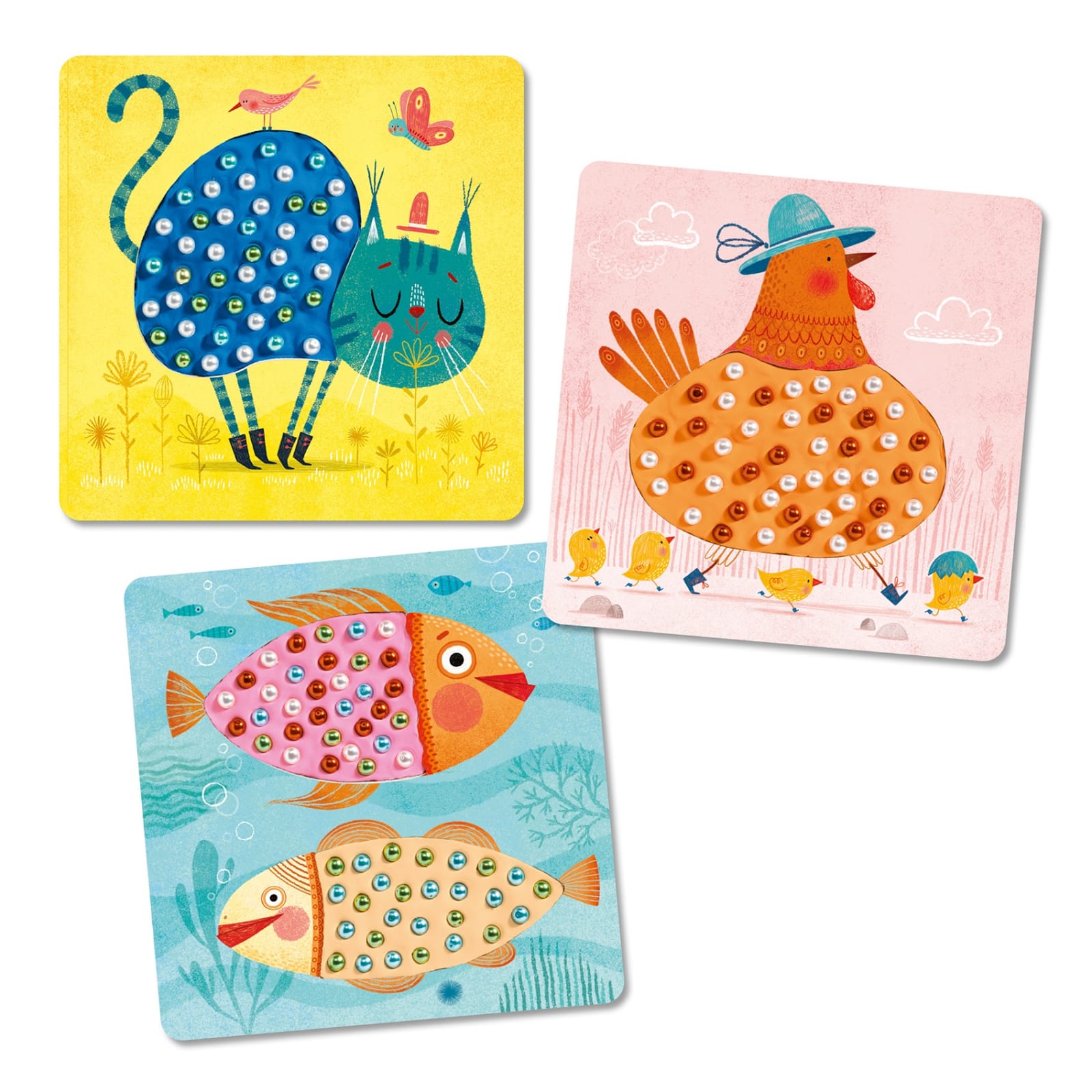 Atelier creativ Djeco, Mozaic cu plastilina si margele, 2-3 ani + [2]