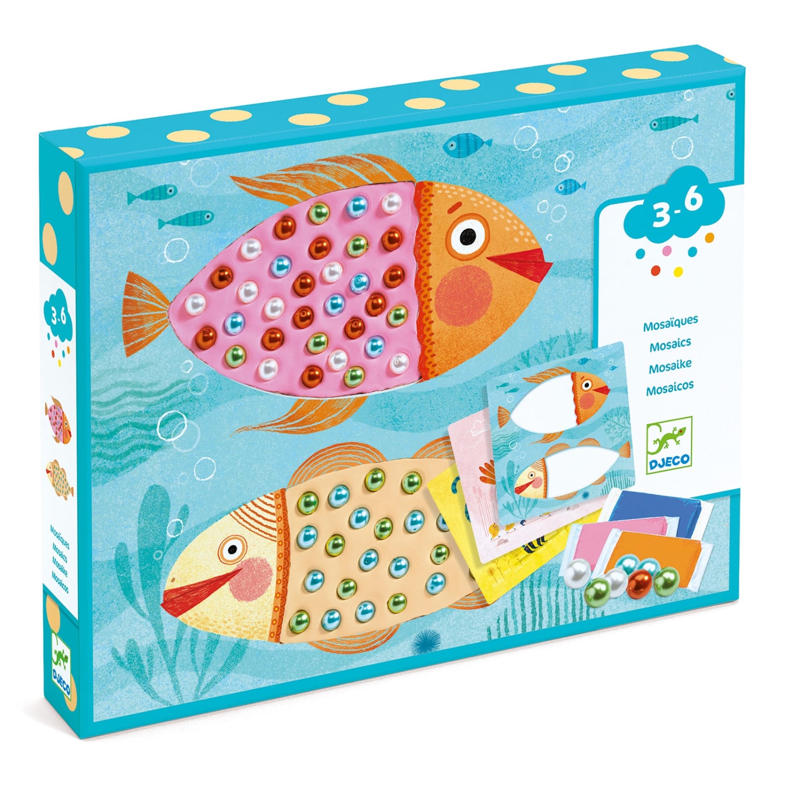 Atelier creativ Djeco, Mozaic cu plastilina si margele, 2-3 ani + [5]
