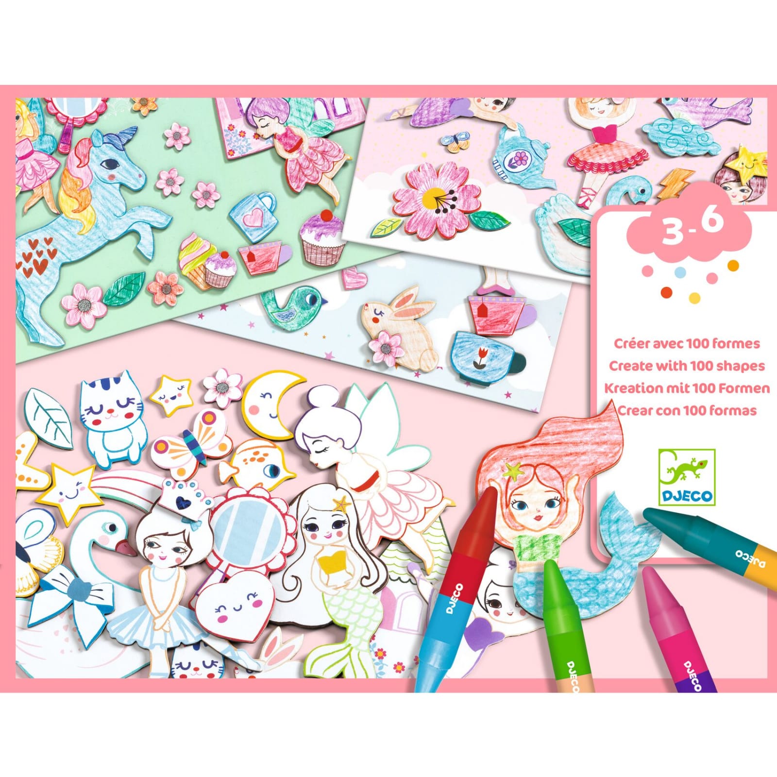 Atelier creativ Djeco, O lume pentru fete, 4-5 ani + [2]