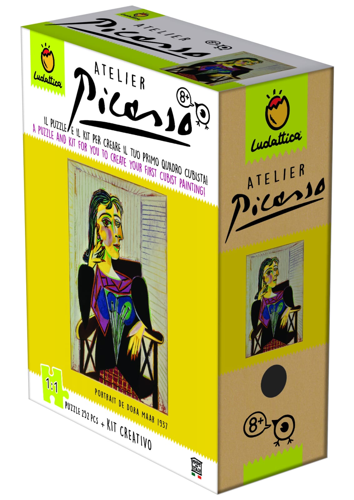 Vârsta - Kit Creativ si puzzle 224 piese Atelier Picasso, Ludattica, 8-9 ani +