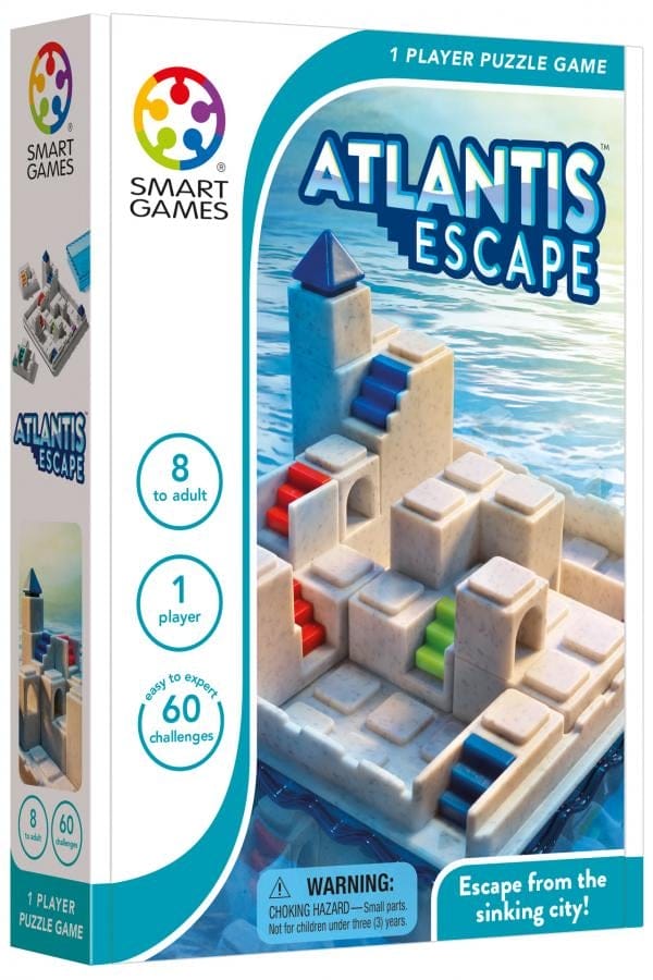 Jocuri de logica - Smart Games - Atlantis Escape, joc de logica cu 60 de provocari, 8+ ani