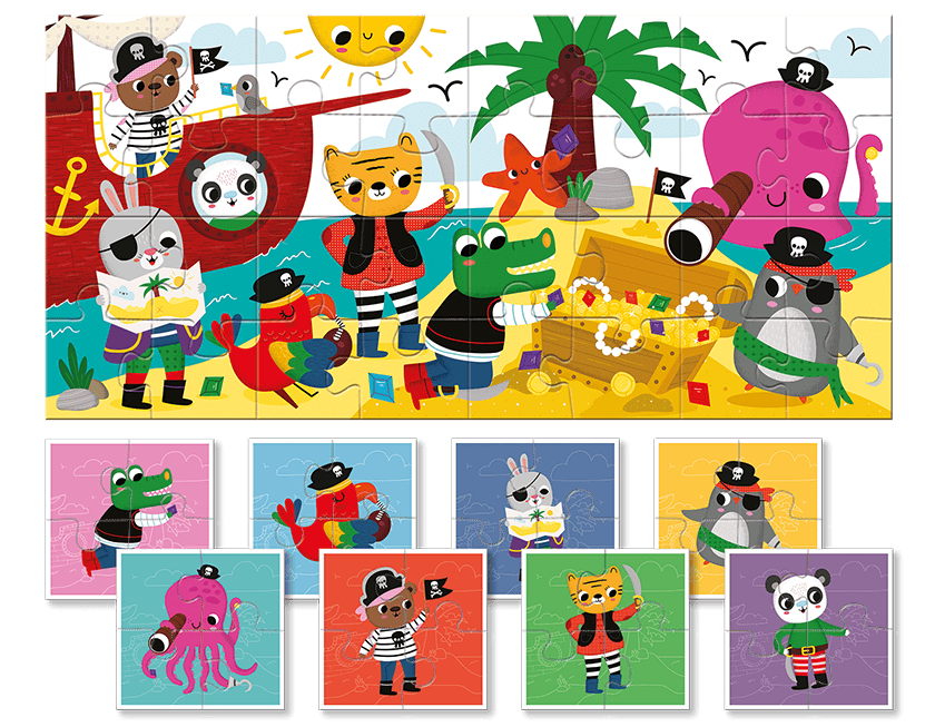 Baby Puzzle - Pirați, Ludattica, 2-5 ani, 32 piese [2]