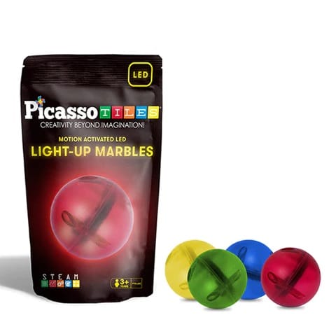 Jocuri cu magneti - Bile cu iluminare cu LED activată de mișcare, Picasso Tiles