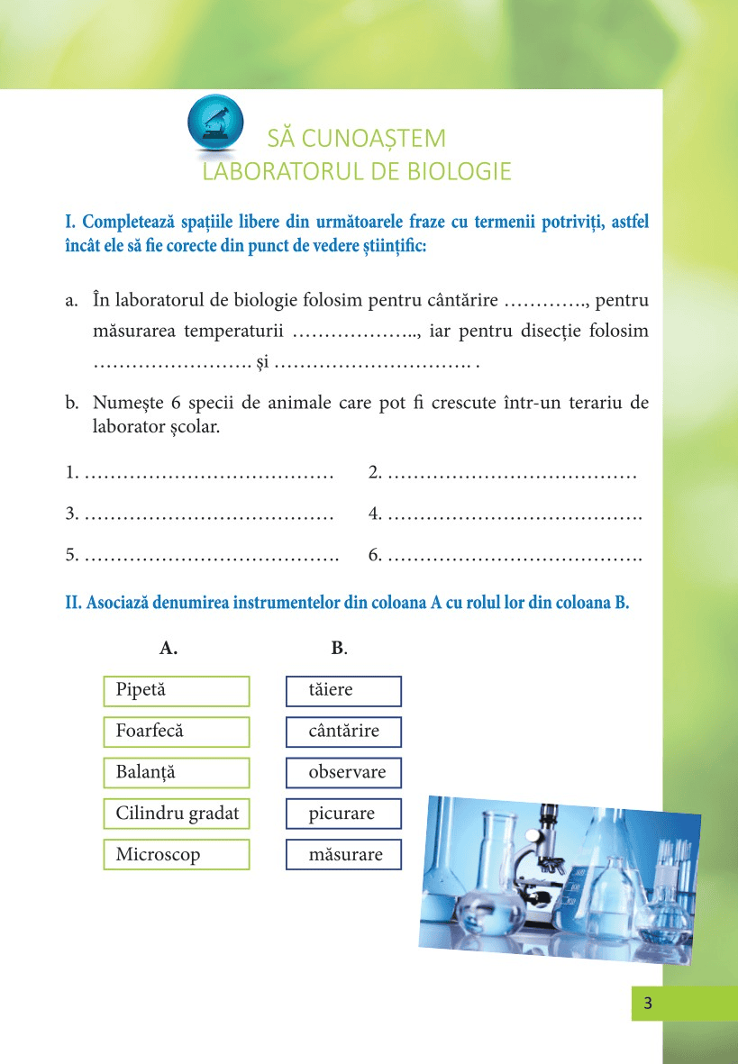 Biologie - Caietul elevului pentru clasa a V a, DPH, 10-11 ani + [2]