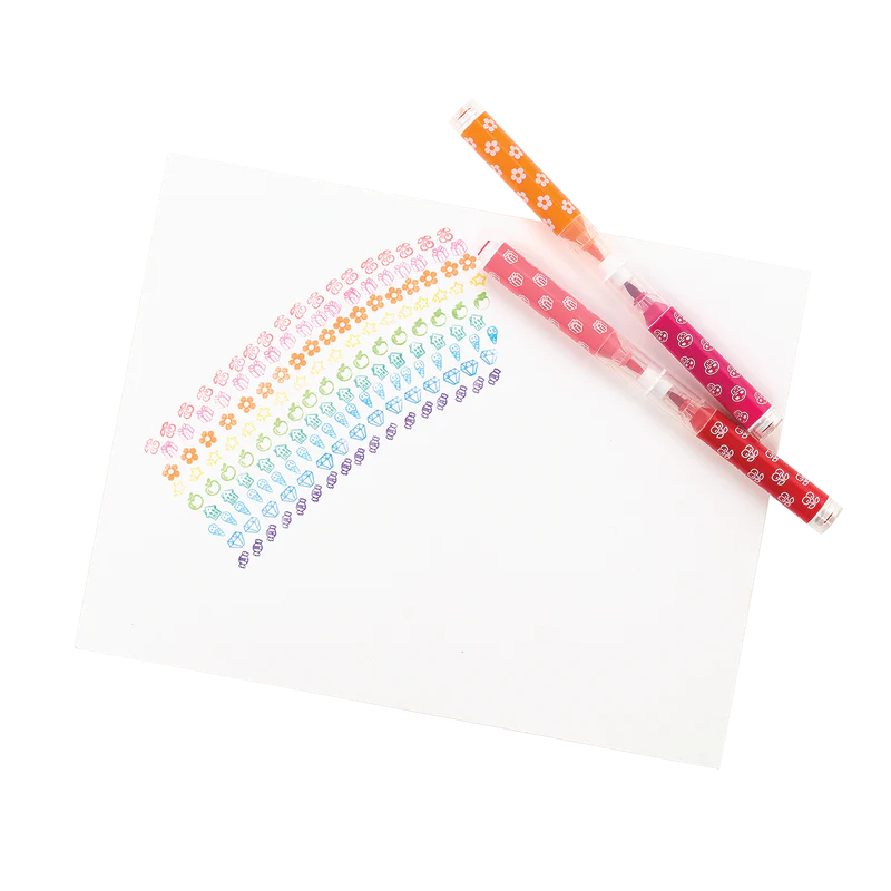 Carioci lavabile duble cu stampile Stampables- Set de 18, Ooly, +4 ani [4]