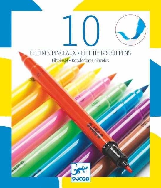Vârsta - Carioci pensula Djeco, culori pop, 6-7 ani +