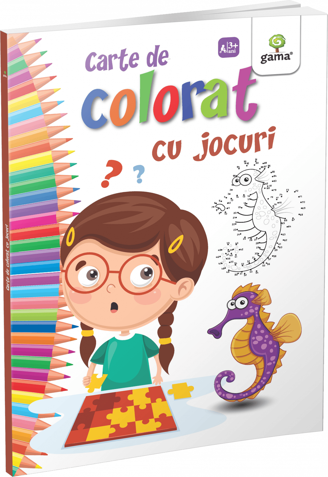 Vârsta - Carte de colorat cu jocuri - Ediția 2018, Editura Gama, 2-3 ani +