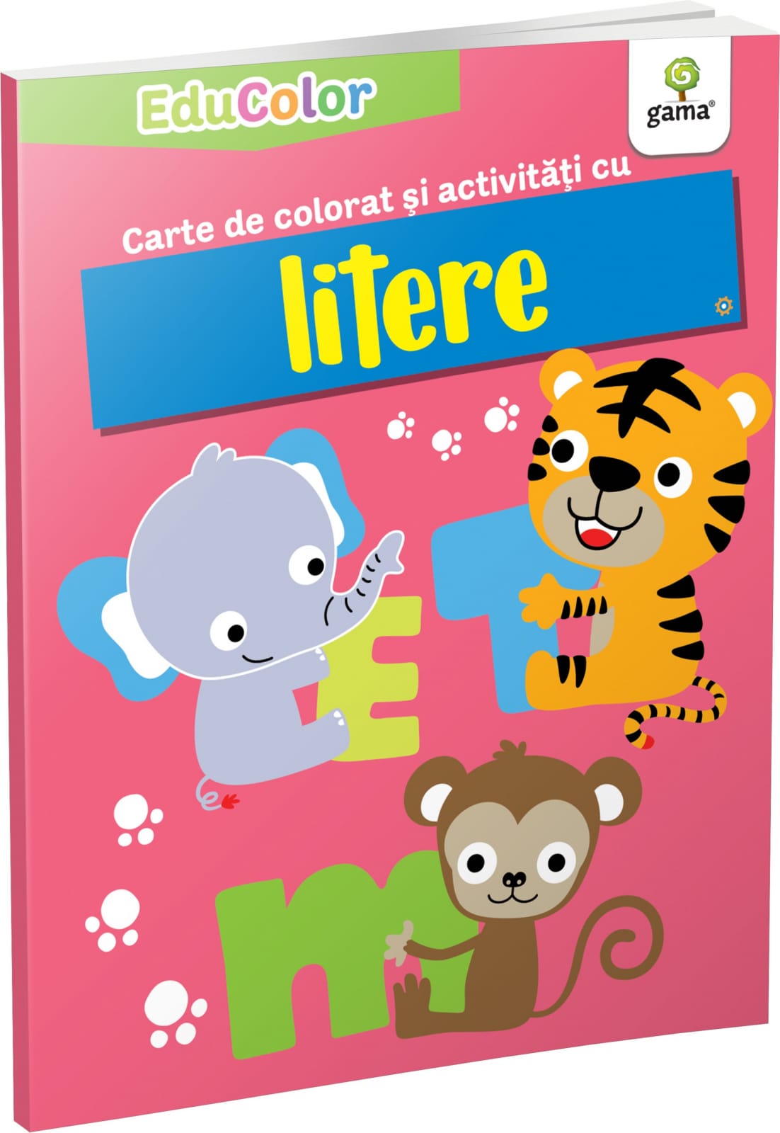 Vârsta - Carte de colorat și activități cu litere, Editura Gama, 4-5 ani +