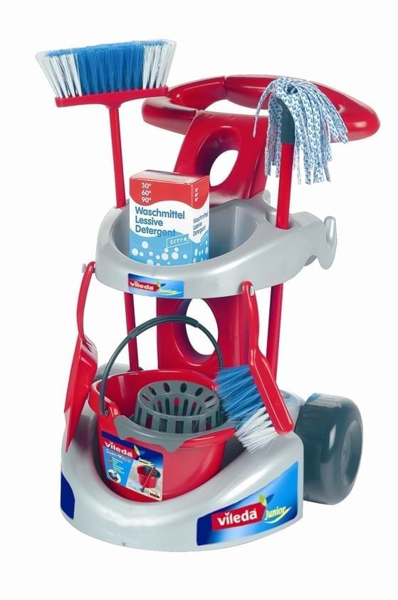 Bucatarii copii - Carucior cu accesorii pentru menaj - Vileda, Klein, 2-3 ani +
