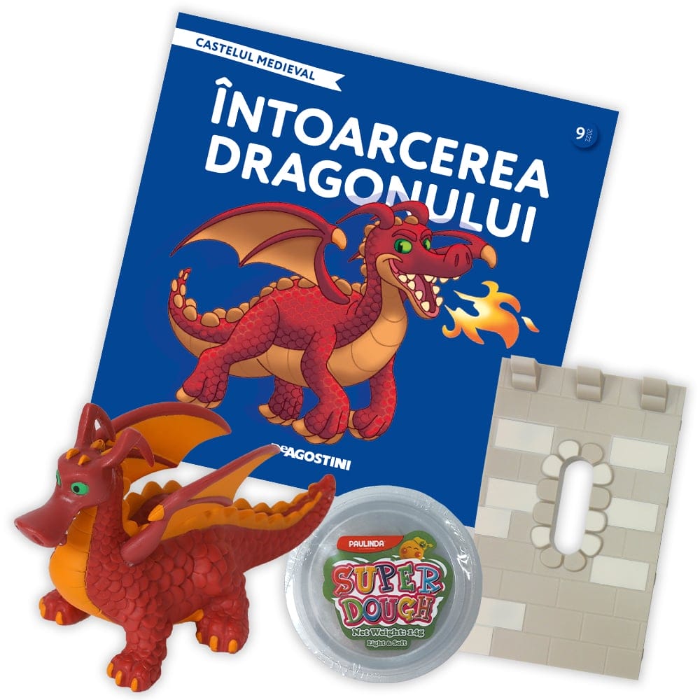 Jucarii si jocuri copii - Castelul Medieval Nr. 09 - Intoarcerea Dragonului, DeAgostini, 3 ani+