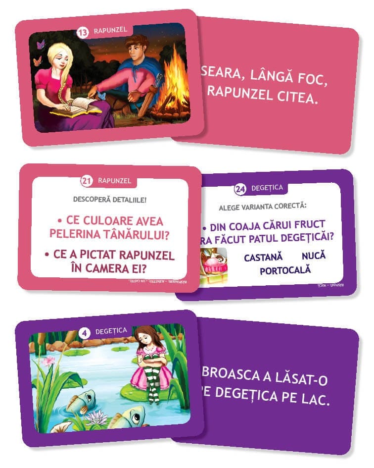 Rapunzel • Degetica - carduri pentru invatarea citirii [4]