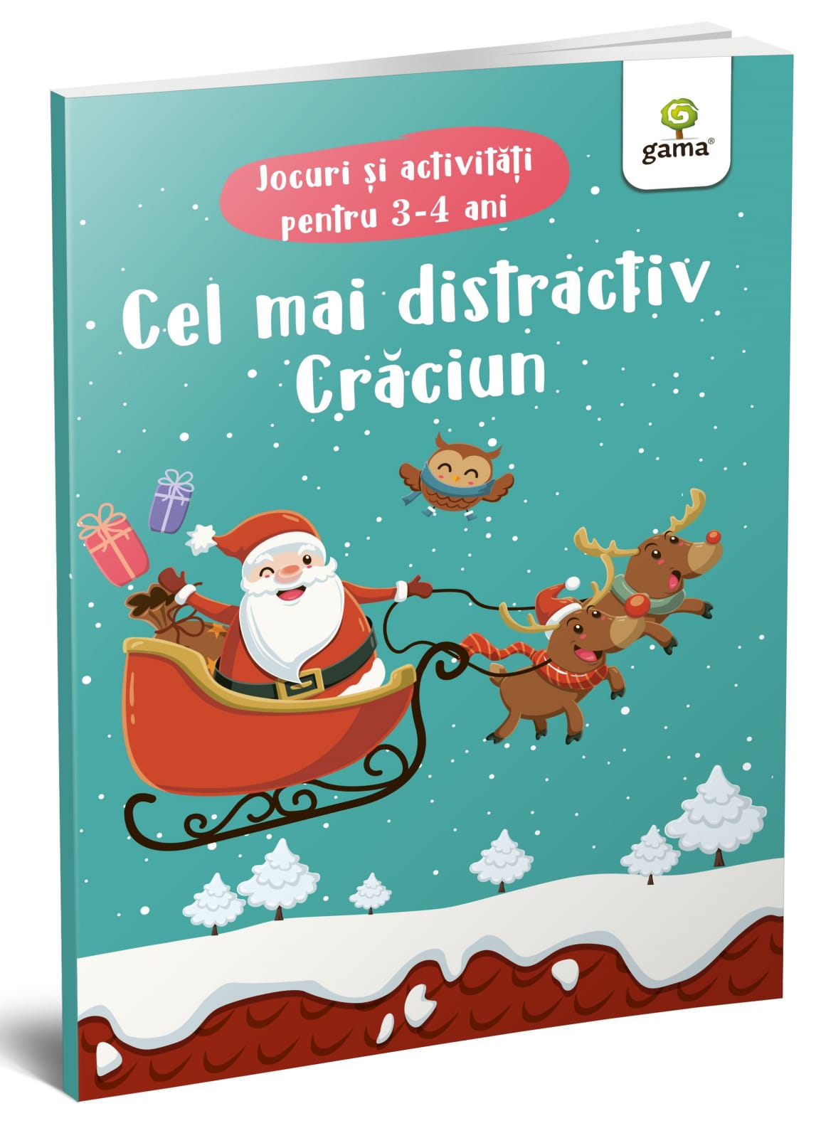 Cărți de Crăciun - Cel mai distractiv Crăciun. Jocuri și activități, Editura Gama, 2-3 ani +