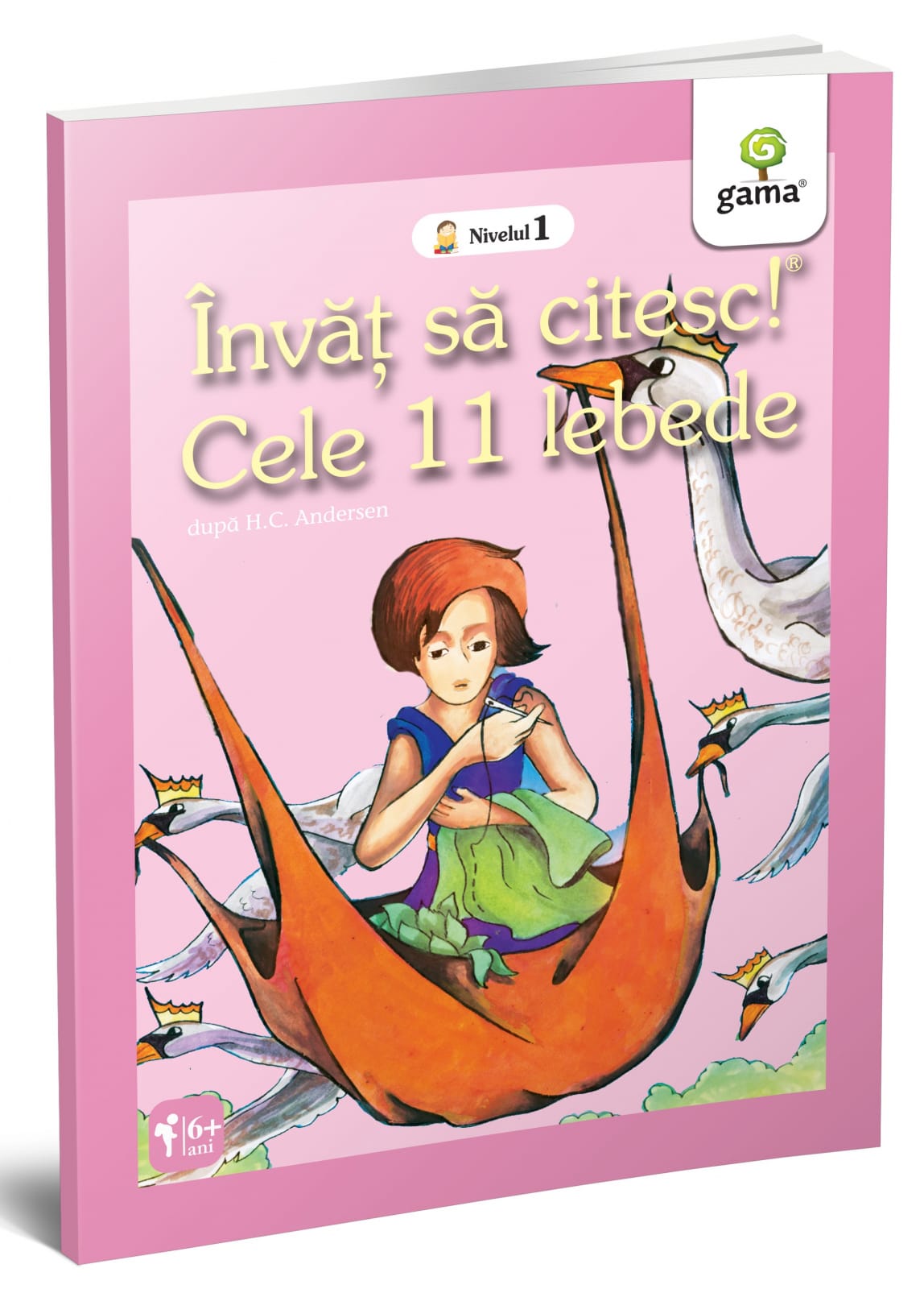 Jucarii baieti - Invat sa citesc, Cele 11 lebede, Editura Gama, 2-3 ani +