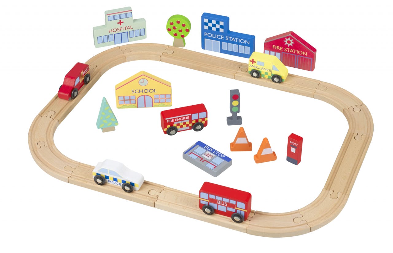 Circuit cu vehicule utilitare, Orange Tree Toys [2]