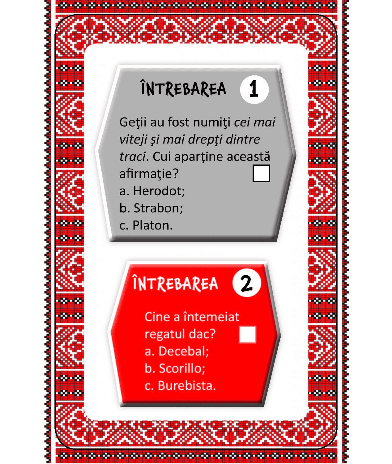 Joc educativ Civilizatii: Dacii, 100 de intrebari si raspunsuri, DPH, 10-11 ani + [3]