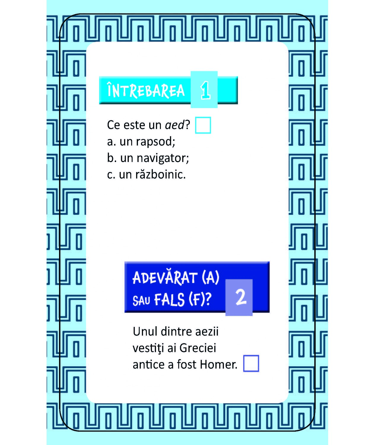 Joc educativ Civilizatii: Grecii, 100 de intrebari si raspunsuri, DPH, 10-11 ani + [3]