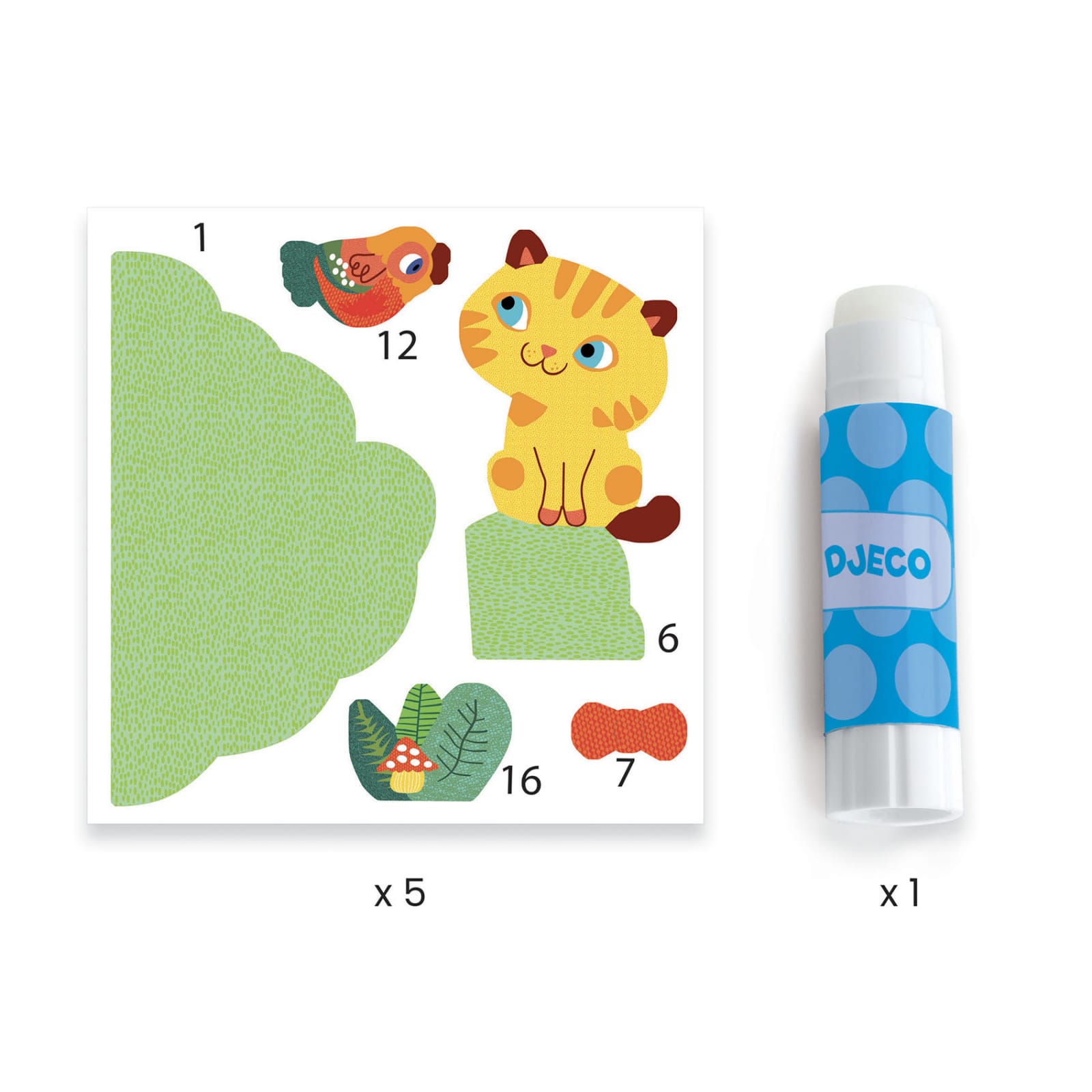Colaje Djeco, Prieteni in gradina, 2-3 ani + [5]