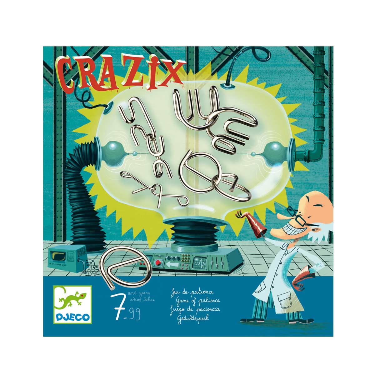 Crazix 6 jocuri metalice de logica, Djeco, 6-7 ani + [1]