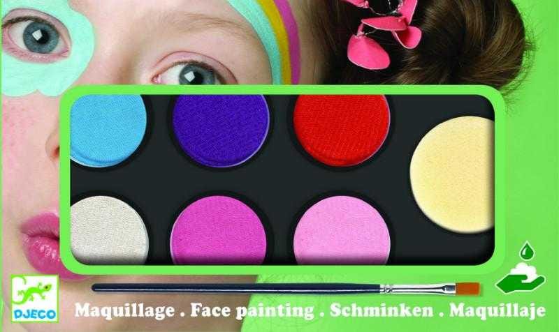 Culori make-up non alergice Djeco, pastel, 2-3 ani + [1]