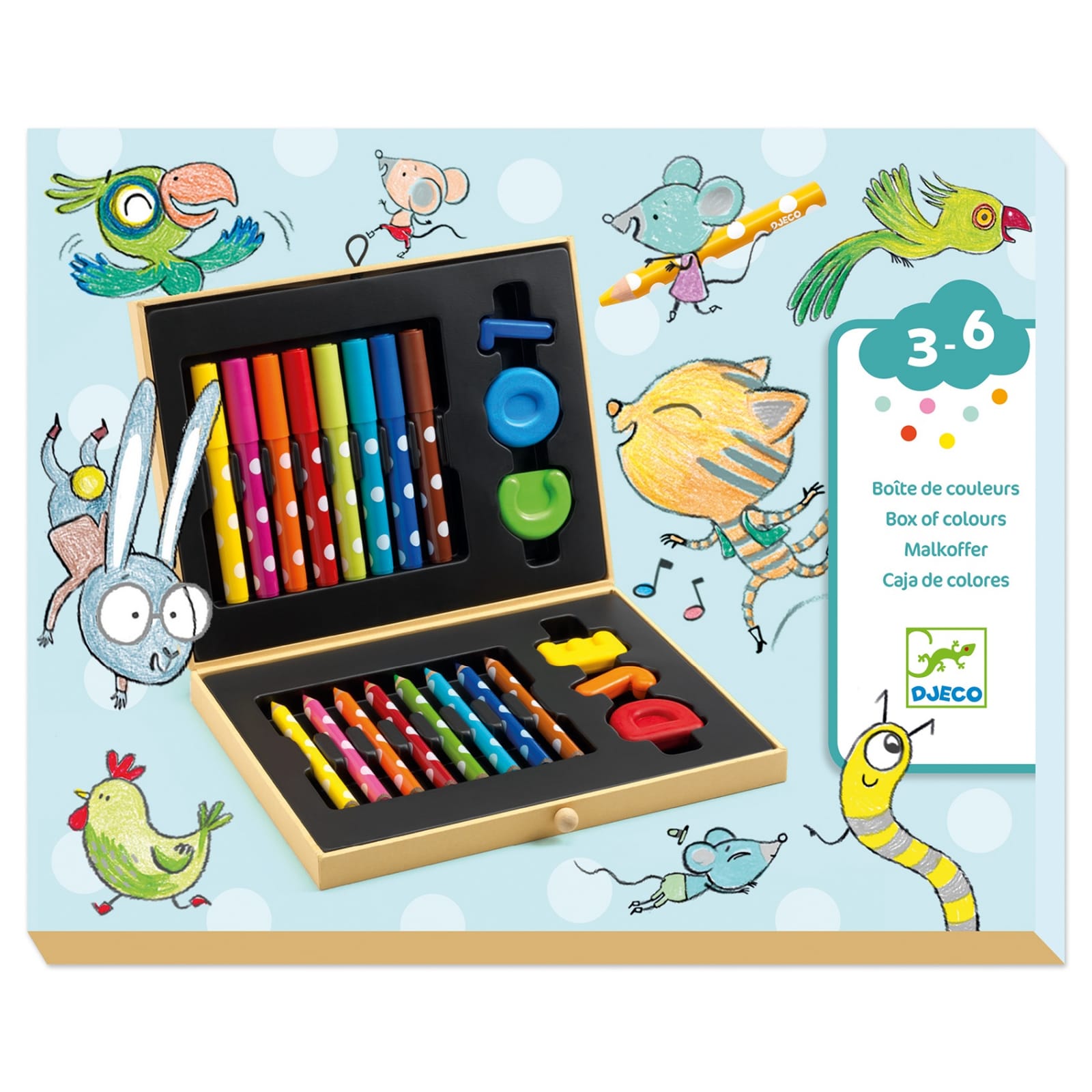 Cutie culori pentru primele desene Djeco, 2-3 ani + [4]