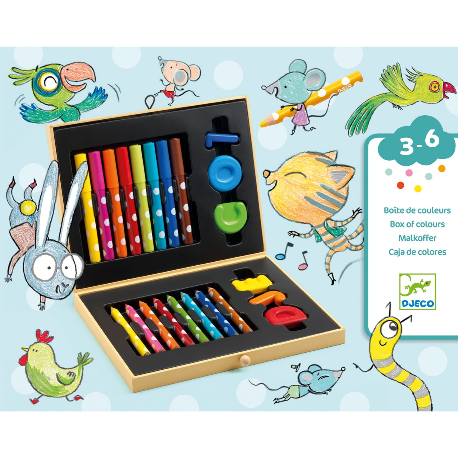 Cutie culori pentru primele desene Djeco, 2-3 ani + [3]