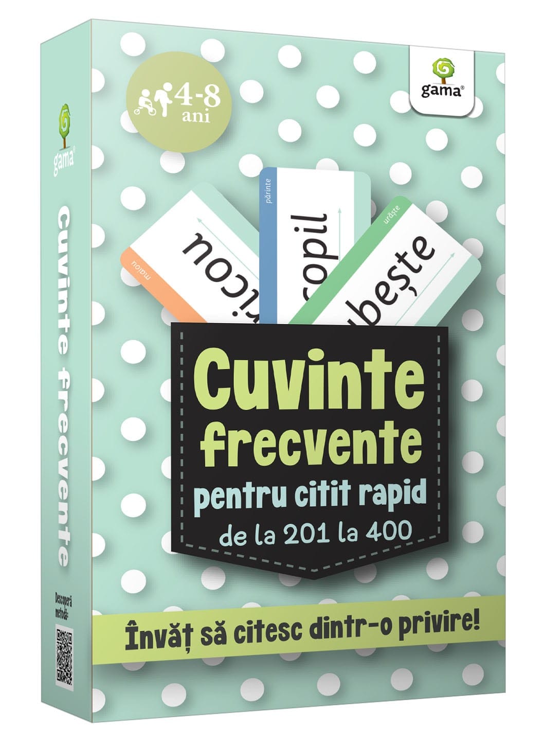 Joc educativ Cuvinte frecvente pentru citit rapid de la 201 la 400, Editura Gama, 4-5 ani + [1]