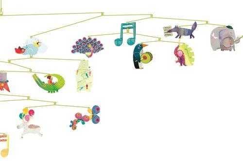 Decoratie mobila Animale vesele Djeco, 0-1 ani + [2]