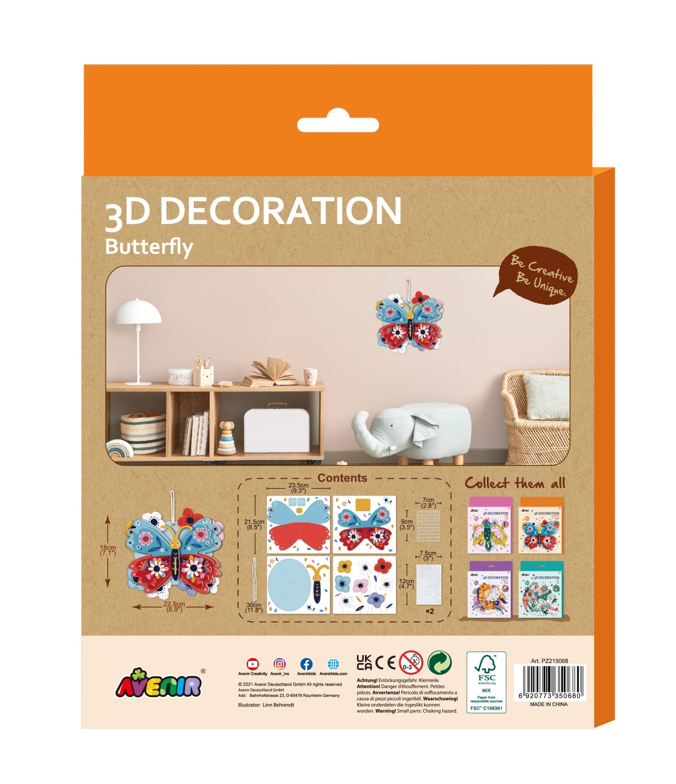 Decoratiune 3D-Fluture, + 3 ani [8]