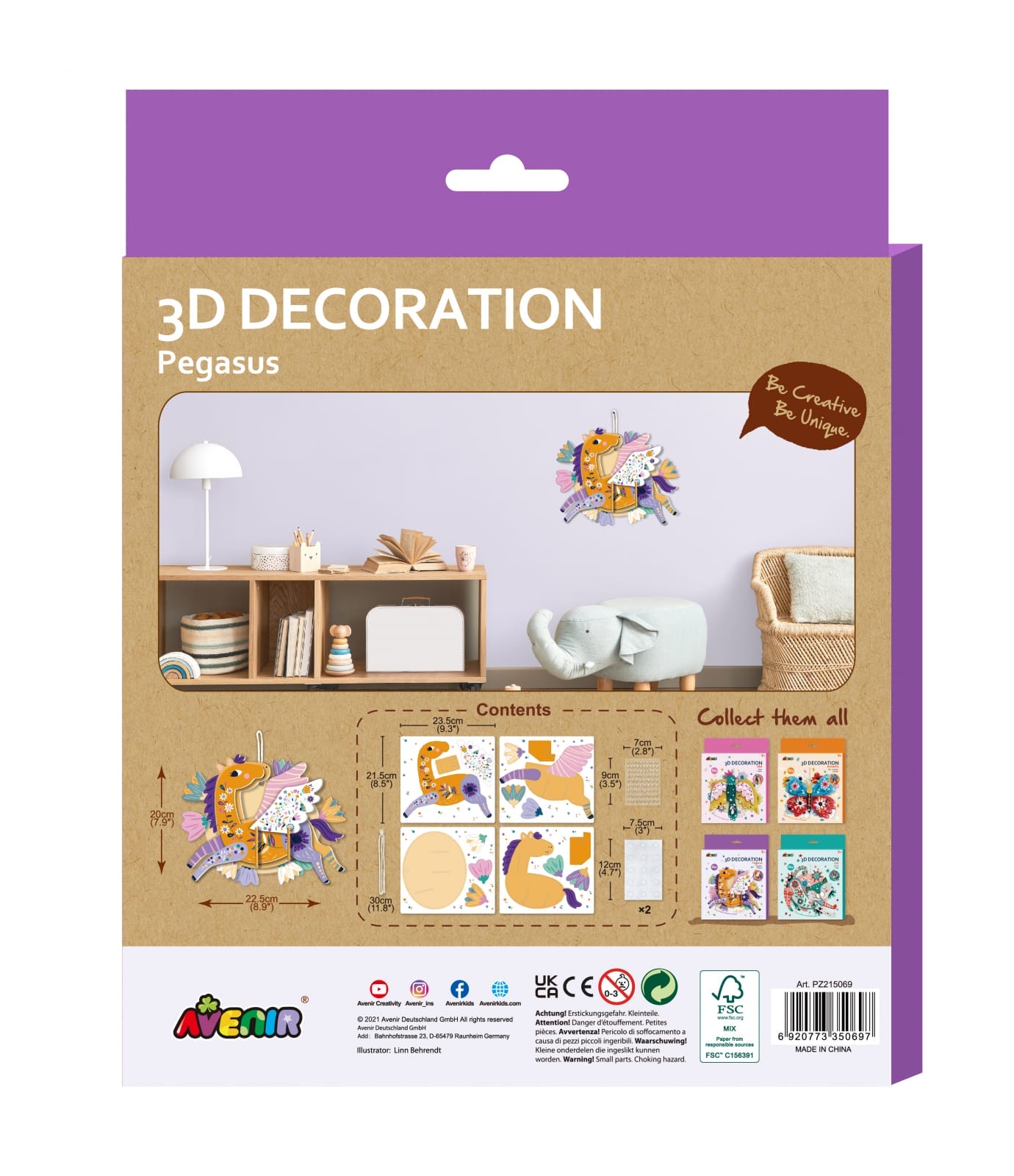 Decoratiune 3D-Pegas, + 3 ani [6]