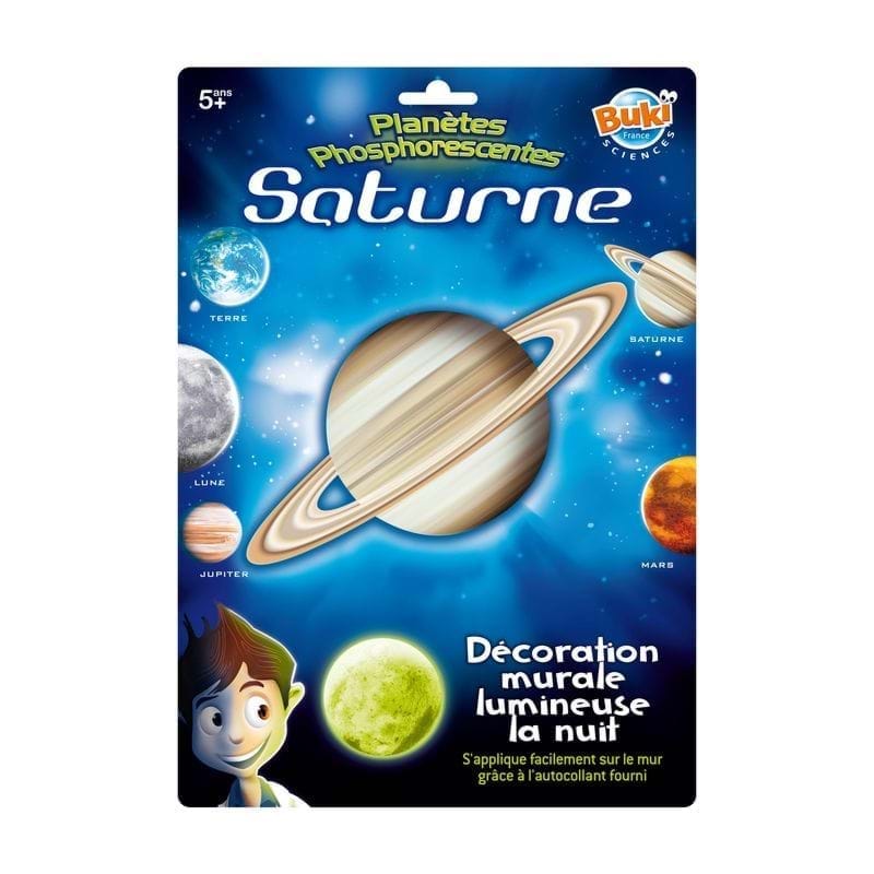 Camera copilului - Decoratiuni de perete fosforescente - Planeta Saturn, BUKI France, 4-5 ani +