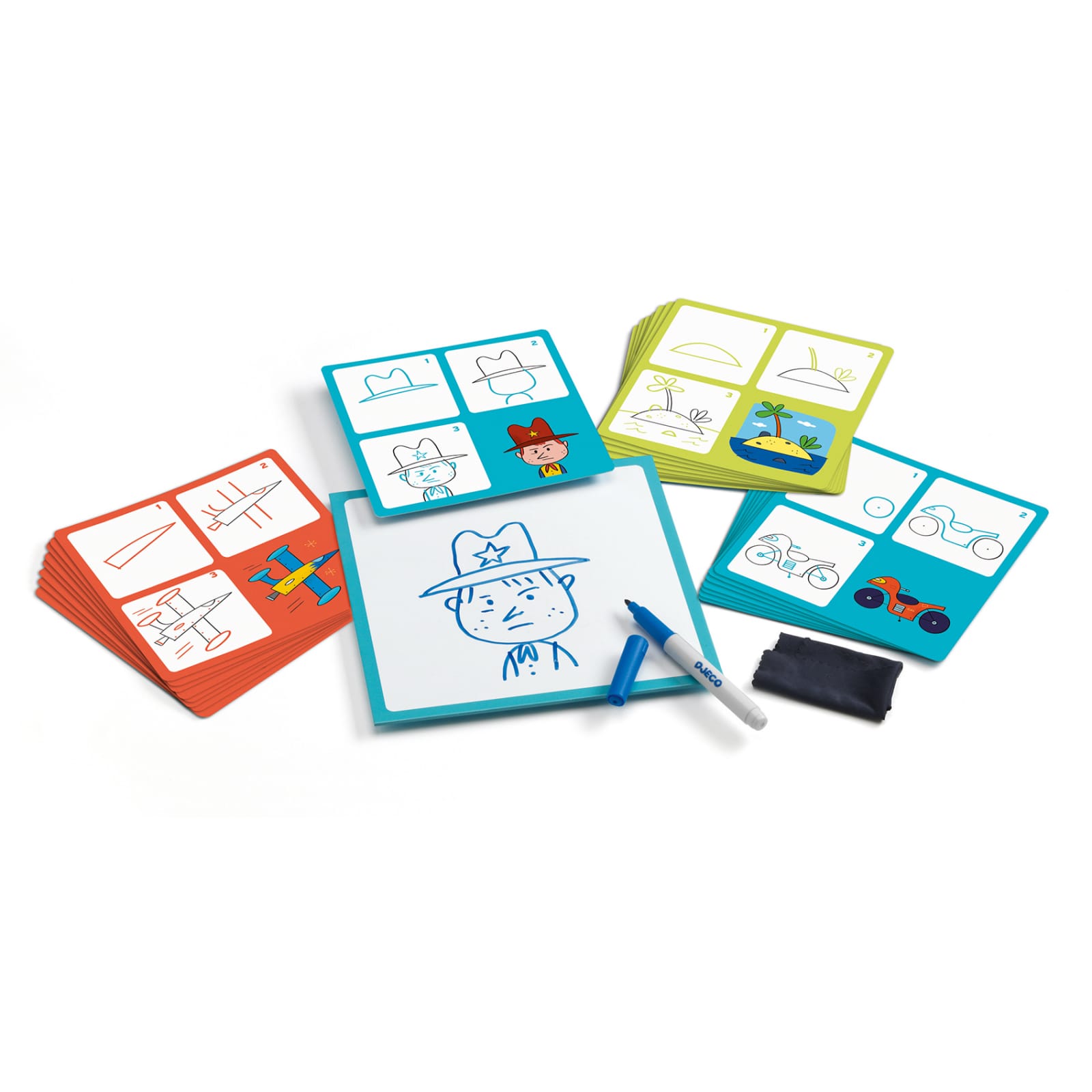 Deseneaza pas cu pas, pentru baieti, Djeco, 2-3 ani + [2]