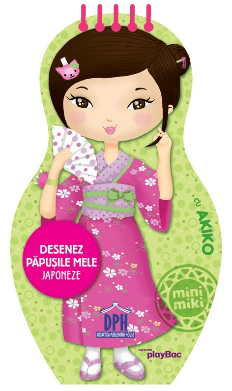 Jucarii copii 4-5 ani - Desenez papusile mele - Japoneze - cu Akiko, DPH, 4-5 ani +