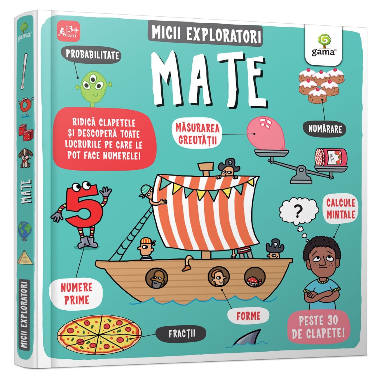 Carte Interactiva cu clapete, Micii Exploratori - Mate, Editura Gama, 3-5 ani [1]
