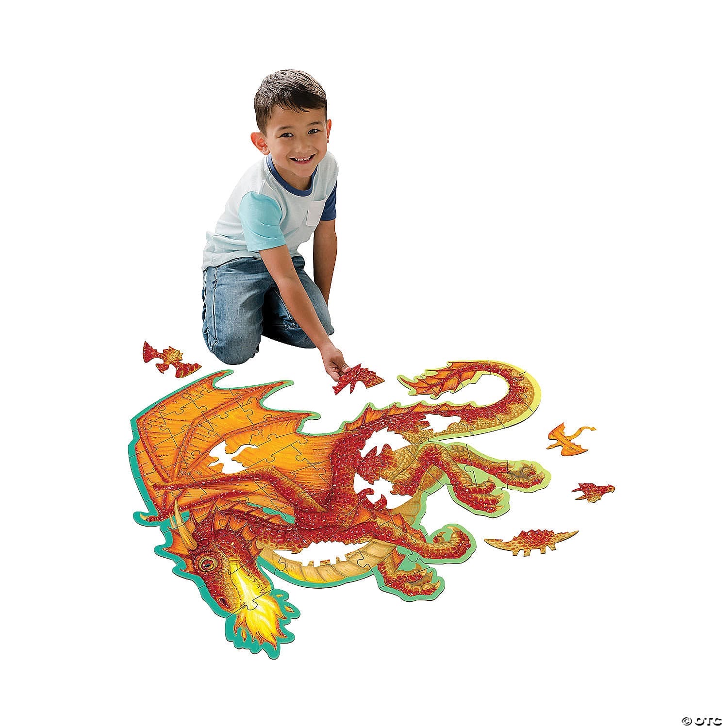 Puzzle de podea in forma de dragon, 55 piese, Peaceable Kingdom, + 5 ani [2]