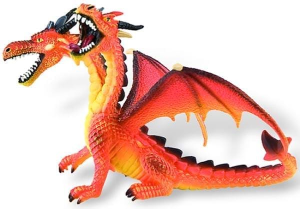 Dragon orange cu 2 capete, Bullyland, 2-3 ani + [1]