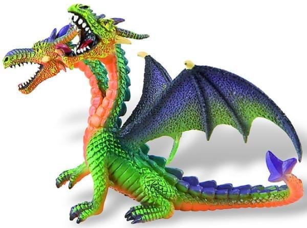 Dragon verde cu 2 capete, Bullyland, 2-3 ani + [1]