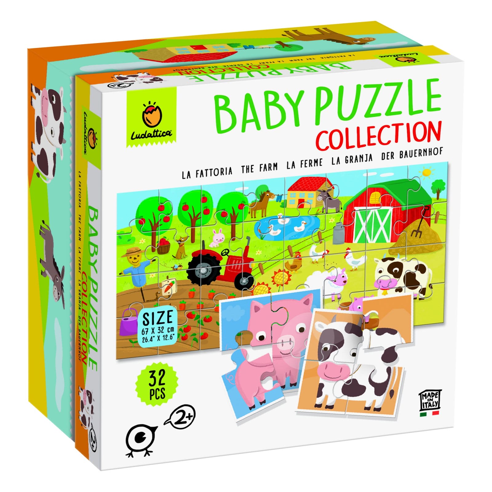 Vârsta - Baby Puzzle - Ferma, Ludattica, 2 ani +, 32 piese